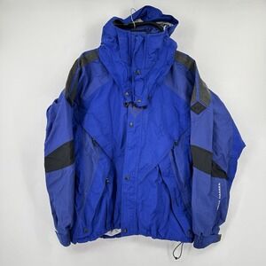 VTG Helly Hansen Equipe Ski Jacket Mens Large Blue Black 90s Mountaineering